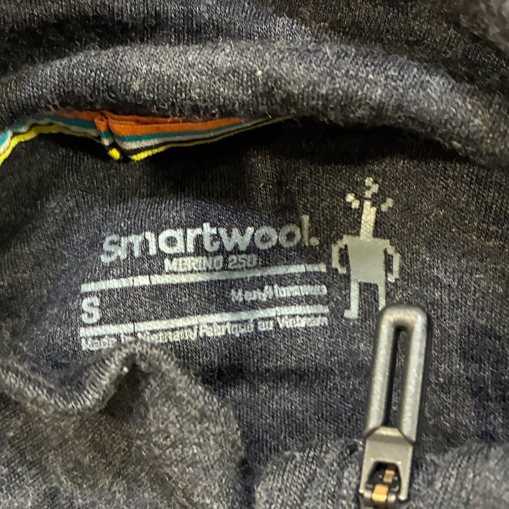 Smartwool Dark Gray Merino Wool Blend Quarter Zip Baselayer Women's Size Small - Picture 7 of 8